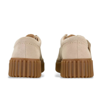 Clarks Sapatos de couro bege Torhill Bee