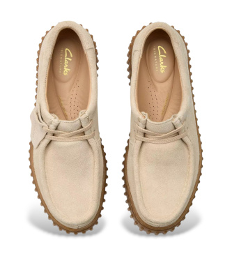 Clarks Sapatos de couro bege Torhill Bee