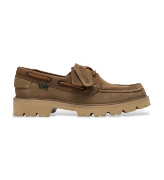 Clarks Scarpe Cleyhill Boat in pelle beige