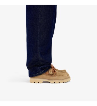 Clarks Scarpe Cleyhill Boat in pelle beige