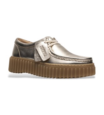 Clarks Sapatos Torhill Bee em pele dourada
