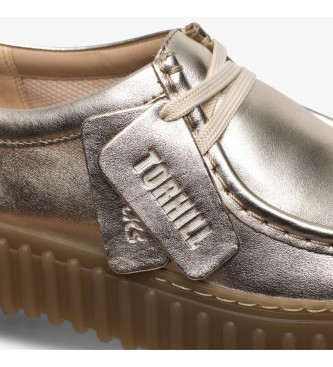 Clarks Sapatos Torhill Bee em pele dourada