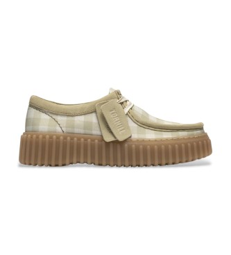 Clarks Sapatos de couro verde Torhill Bee