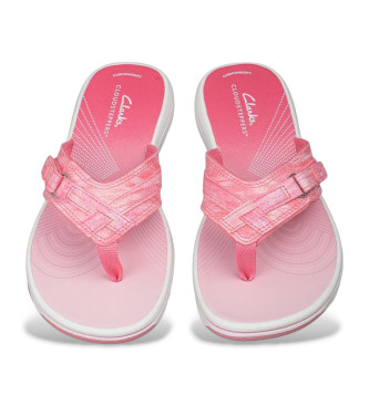 Clarks Brinkley Sea pink flip-flops