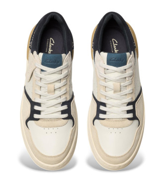 Clarks Courtlite2 Lo chaussures en cuir blanc