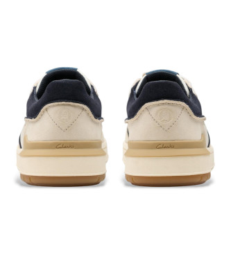 Clarks Courtlite2 Lo chaussures en cuir blanc