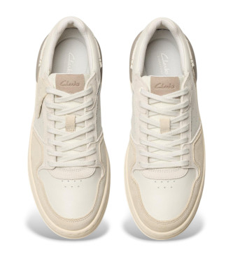Clarks Courtlite2 Lo chaussures en cuir blanc