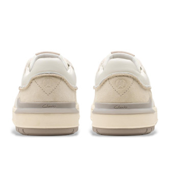 Clarks Courtlite2 Lo chaussures en cuir blanc