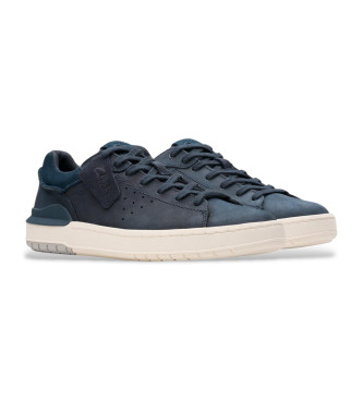 Clarks Courtlite2 Run tnis de couro azul-marinho