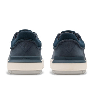 Clarks Courtlite2 Run tnis de couro azul-marinho