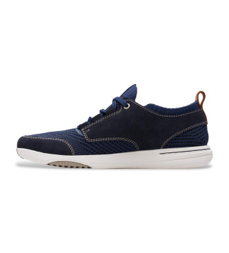 Clarks Sapatilhas de couro Easeway Sport azul-marinho