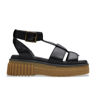 Clarks Evamar Sun Ledersandalen schwarz