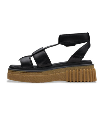 Clarks Evamar Sun Ledersandalen schwarz