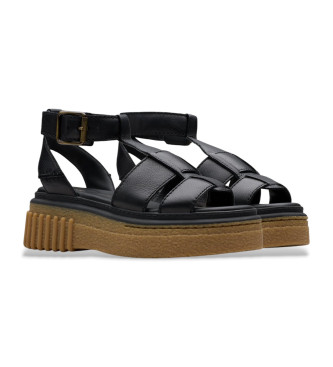 Clarks Evamar Sun Ledersandalen schwarz