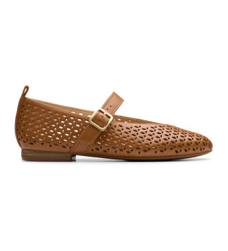 Clarks Fawna Jane brune ballerinaer i lder