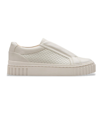 Clarks Zapatillas de piel Mayhill Walky blanco