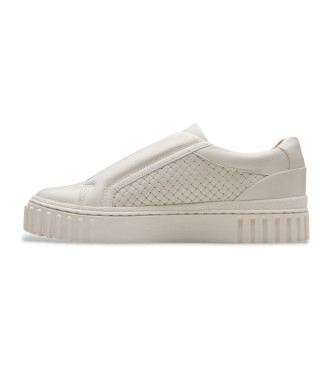 Clarks Zapatillas de piel Mayhill Walky blanco