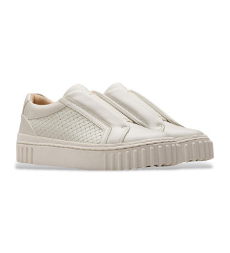 Clarks Zapatillas de piel Mayhill Walky blanco