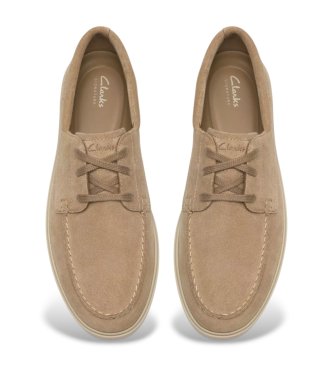 Clarks Mocasines de ante Lockford Boat Dark beige