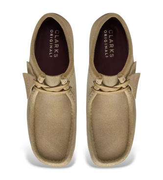 Clarks Mocasines de ante Wallabee beige