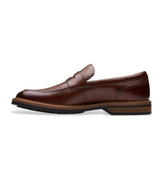 Clarks Aldwin Step Mocassins en cuir marron