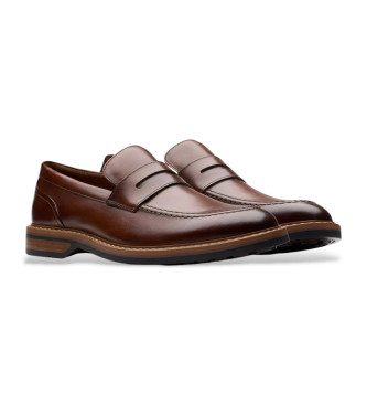 Clarks Aldwin Step Mocassins en cuir marron