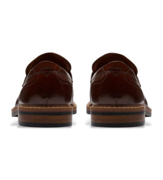 Clarks Aldwin Step Mocassins en cuir marron