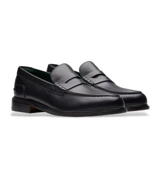 Clarks Mocasines de piel Craft James Lo Loafer negro