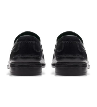 Clarks Mocasines de piel Craft James Lo Loafer negro