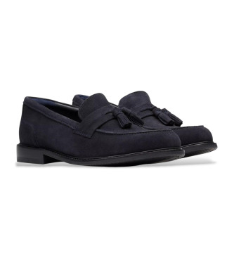 Clarks CraftArlo Step Mokassins aus navyfarbenem Leder