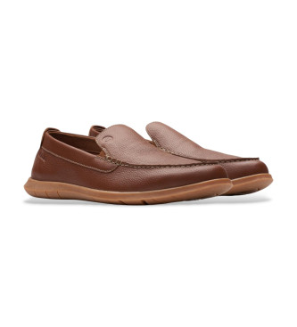 Clarks Flexway Step Leather Moccasins brown