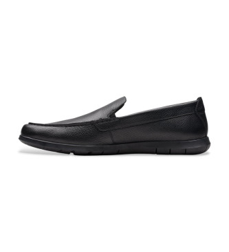Clarks Flexway Step Leather Moccasins black
