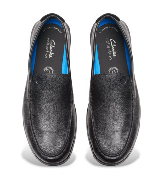 Clarks Flexway Step Leather Moccasins black
