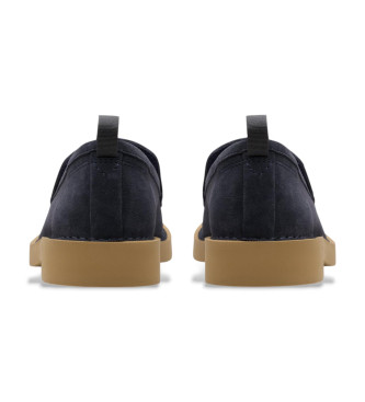 Clarks Skórzane mokasyny Martock Lo navy