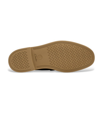 Clarks Skórzane mokasyny Martock Lo navy