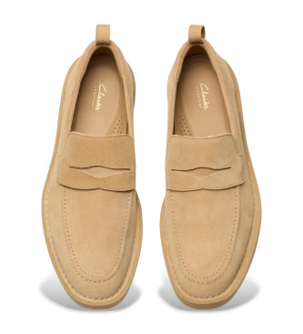 Clarks Mocassini Martock Lo in pelle marrone