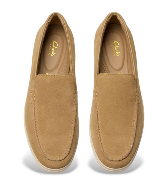 Clarks Mocassins en cuir brun Torford Easy