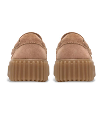 Clarks Torhill Boat l�derloafers beige