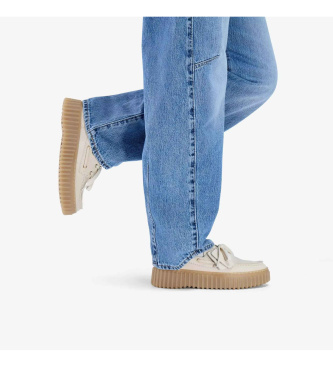 Clarks Torhill Boat l�derloafers beige