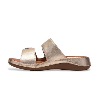 Clarks Sand�lias Cecily Step em pele dourada
