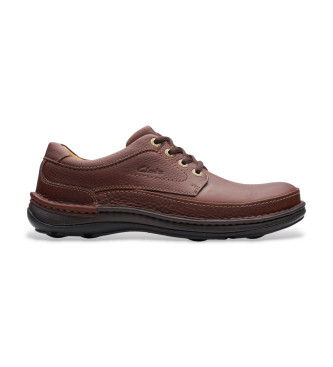 Clarks Natur Drei braune Lederschuhe