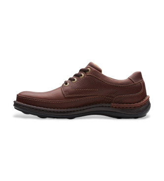 Clarks Natur Drei braune Lederschuhe