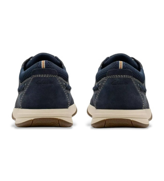 Clarks Sailview Lace leren bootschoenen marine