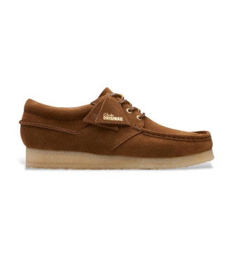 Clarks Wallabee Boat Usnjeni čolni rjave barve