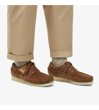 Clarks Wallabee Boat Usnjeni čolni rjave barve