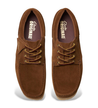 Clarks Wallabee Boat Usnjeni čolni rjave barve