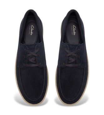 Clarks Lockford Boat Leather Boats navy