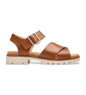 Clarks Brune Orinoco Cross-sandaler i lder