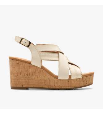 Clarks Sabina Sling Ledersandalen wei