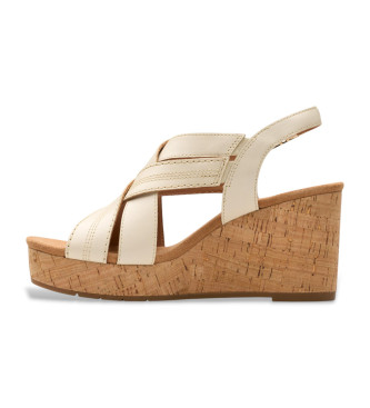 Clarks Sabina Sling Ledersandalen wei
